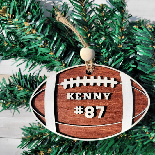 Personalized Football Ornament