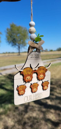 2023 Highland Cow Family Ornament