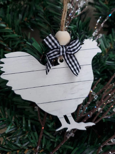 Shiplap Farm Animals Ornaments (4 Pack)