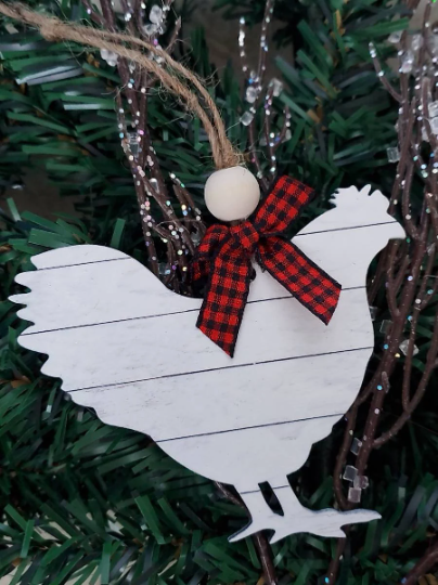 Shiplap Farm Animals Ornaments (4 Pack)