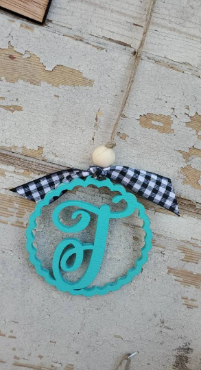 Monogram Car Charm