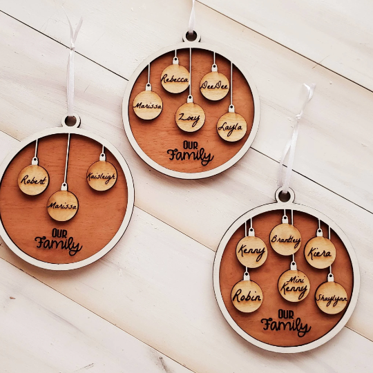 Family Christmas Ornaments Ornament